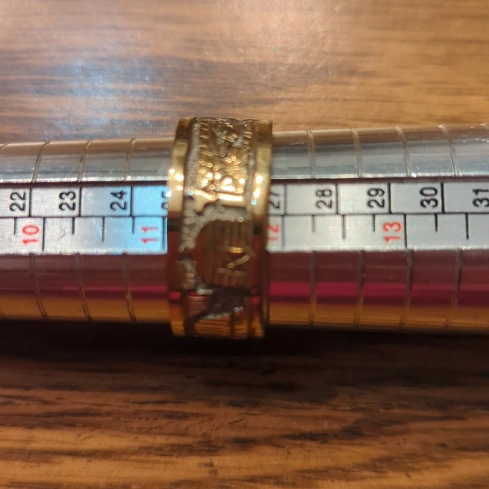 Native American Navajo Vintage Storyteller Ring Size 11 1/2